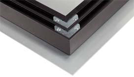 Black one and one-quarter inch inset frame