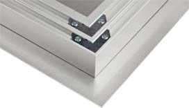 Silver one and one-quarter inch inset frame