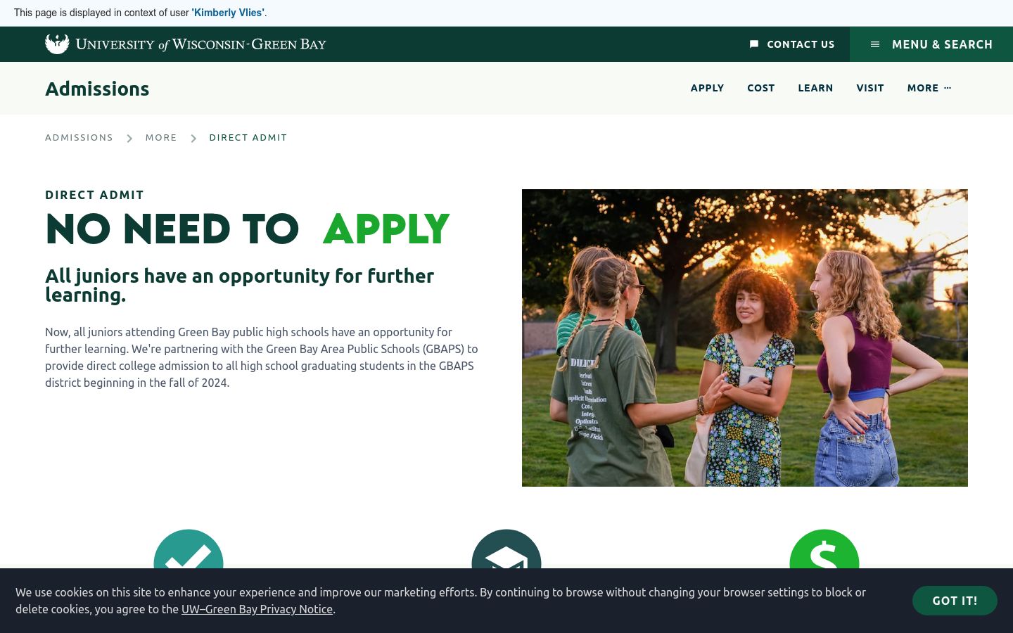 Direct Admit - More - Admissions - UW-Green Bay